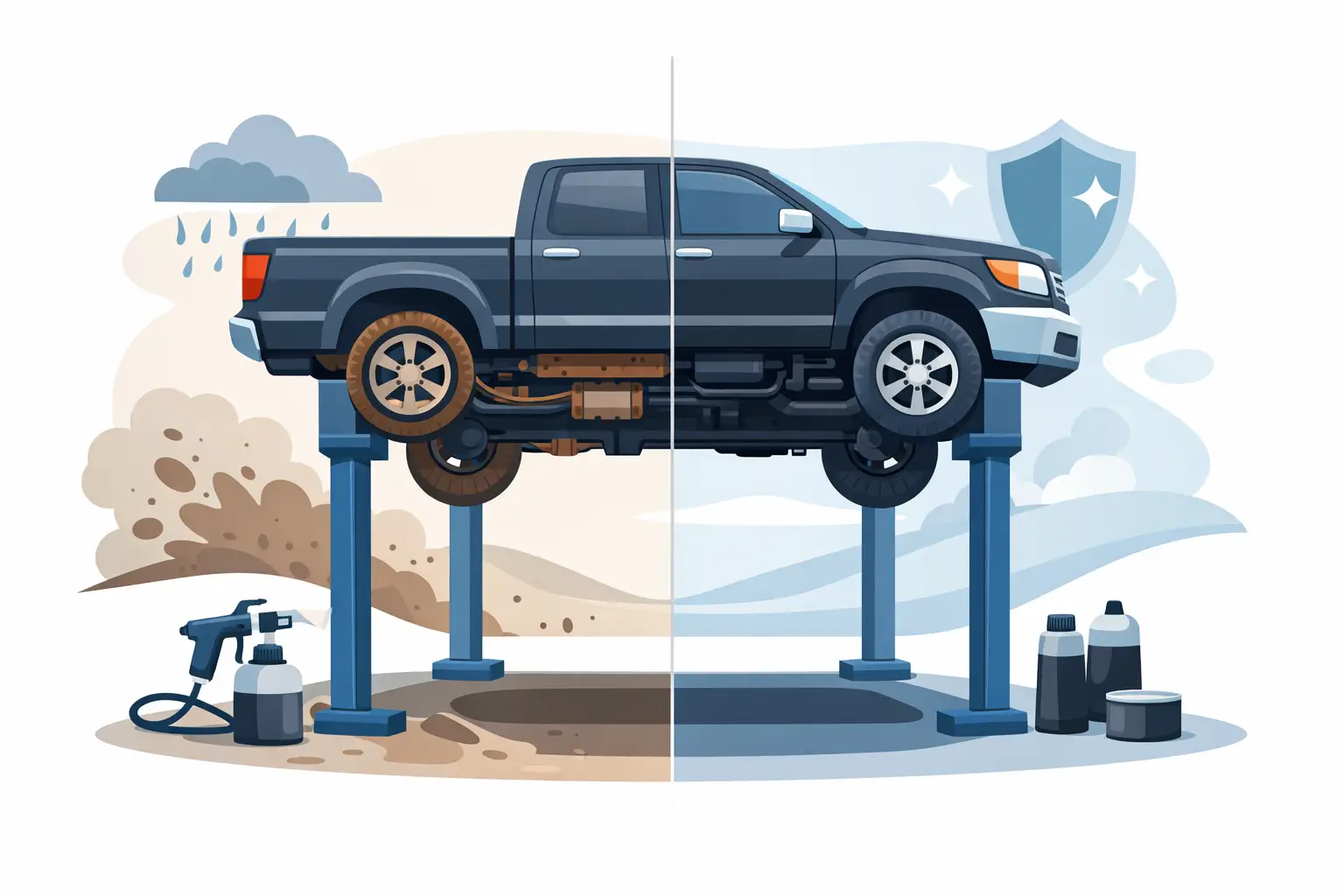 Truck Undercoating Results Example