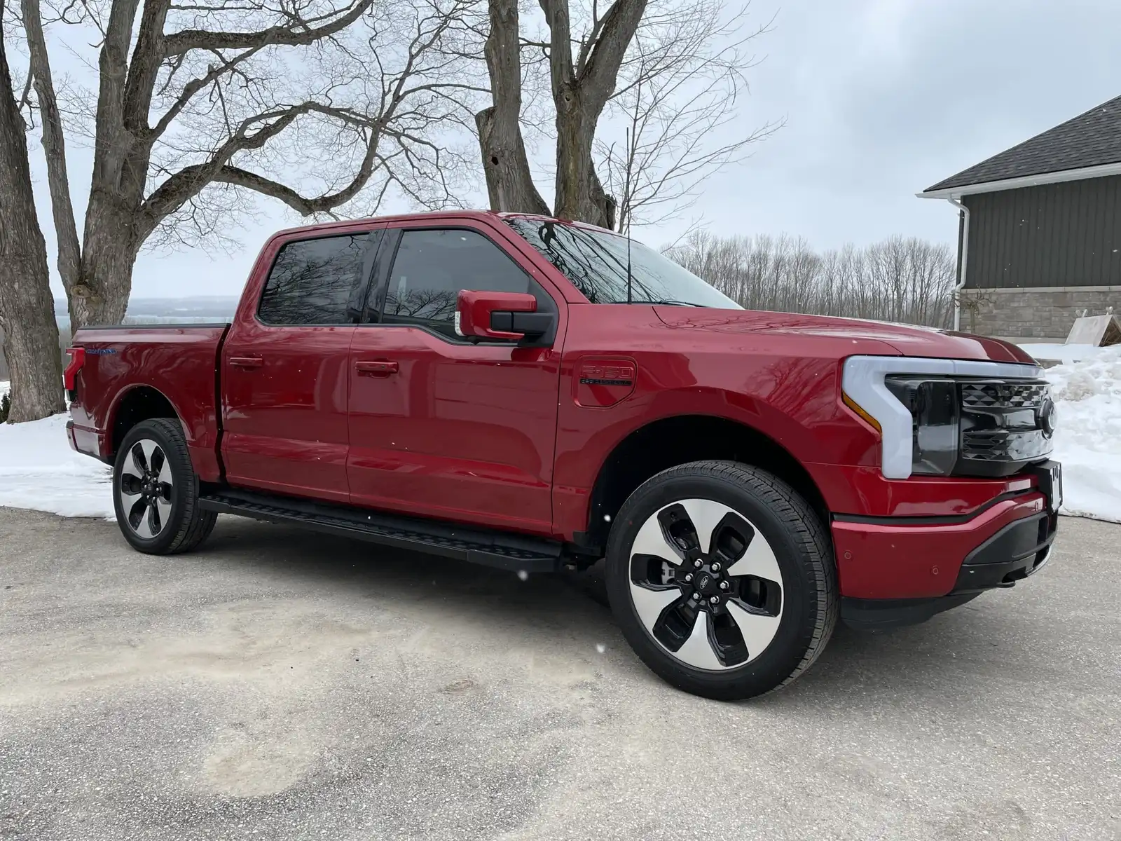 2022 F150 Lightning Platinum after a ceramic coating by Precision Ceramics in Owen Sound