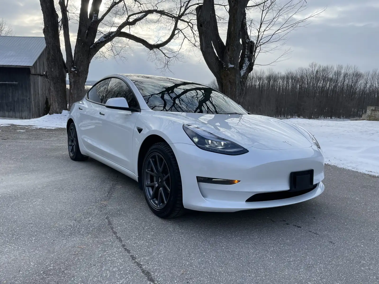 2022 Tesla Model 3 after a ceramic coating by Precision Ceramics in Owen Sound