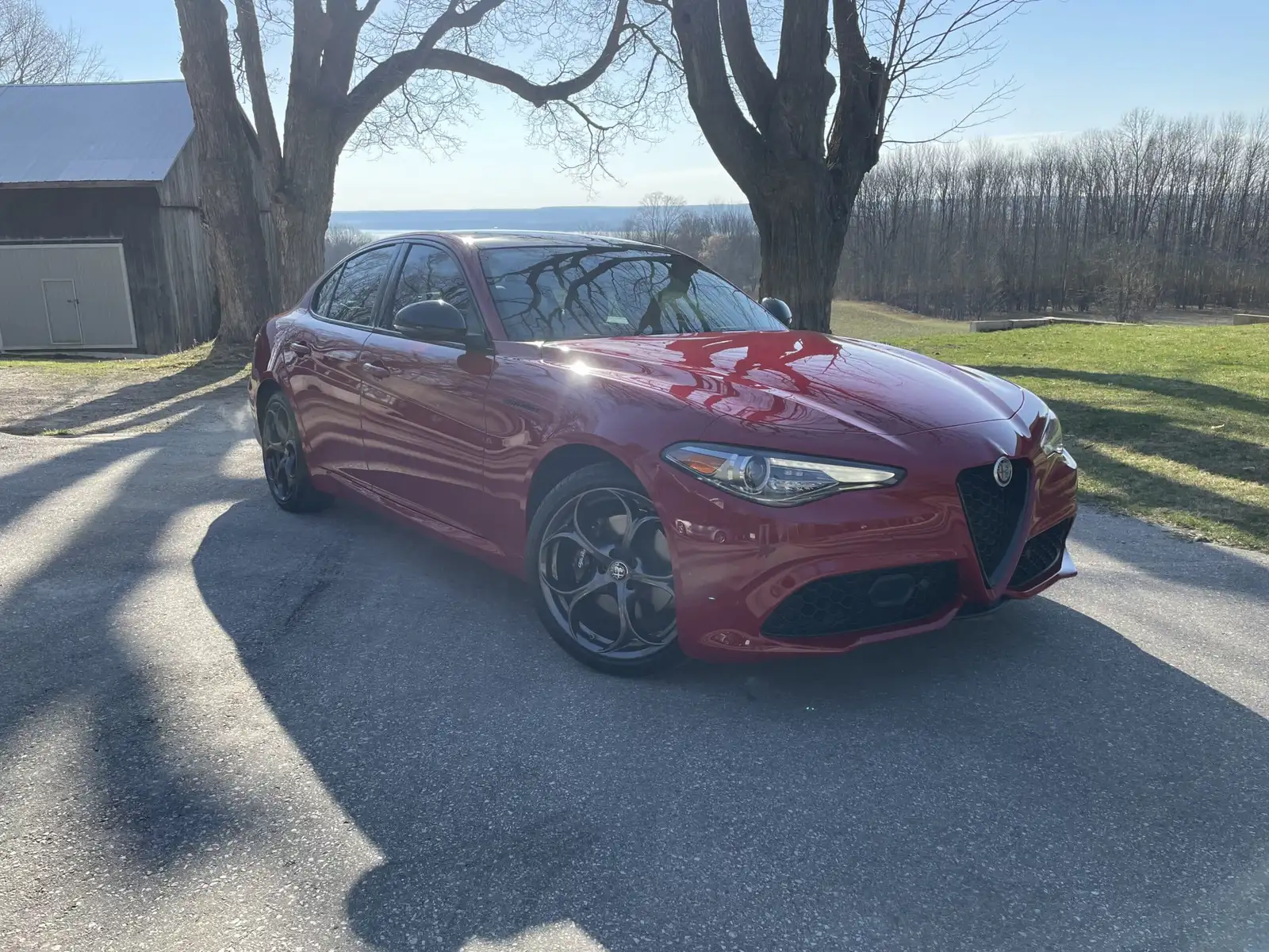 2023 Alfa Romeo Giulia Estrema after a ceramic coating by Precision Ceramics in Owen Sound